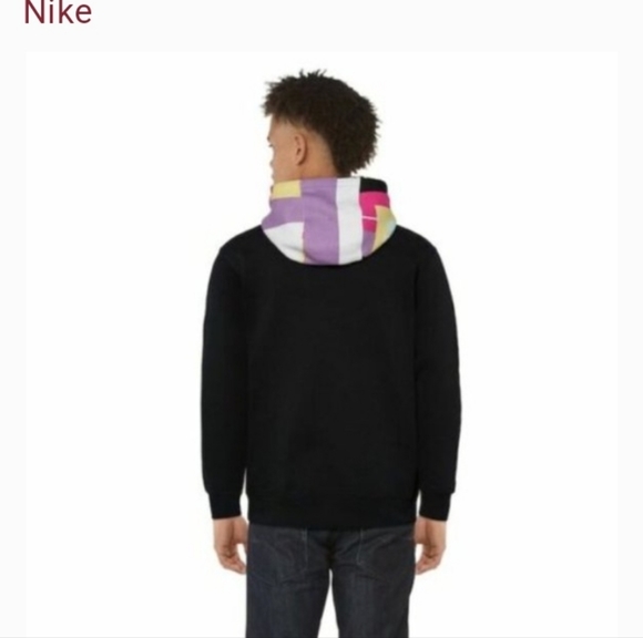 Nike PullOver Geometric Sweater with Hoodie size L for Men - Picture 2 of 7